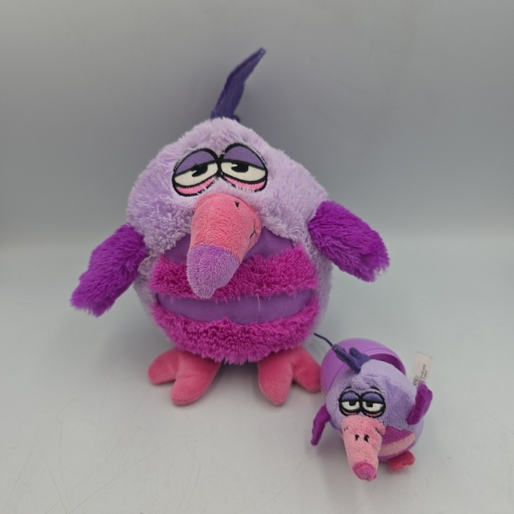 KooKoo Birds Plush Purple Pink 7" No Sound Stuffed Animal Jay At Play